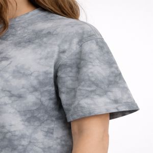 T-shirt oversize tie-dye pour femmes, décontracté, coupe ample, manches courtes, en coton, personnalisable, OEM, t-shirt vierge pour femmes - Product Image 4