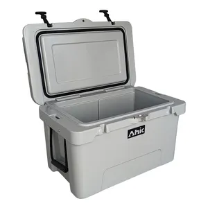 Caja enfriadora de cofre de hielo rotomoldeado impermeable de buena calidad, enfriador duro aislado para acampar y pescar