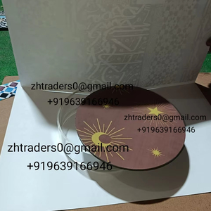 Lacquer Finish for Ramadan, Eid, and Festive Home Decor Luxury Middle Eastern Acrylic Box with enamel printed lid Chocolate - Product Image 1