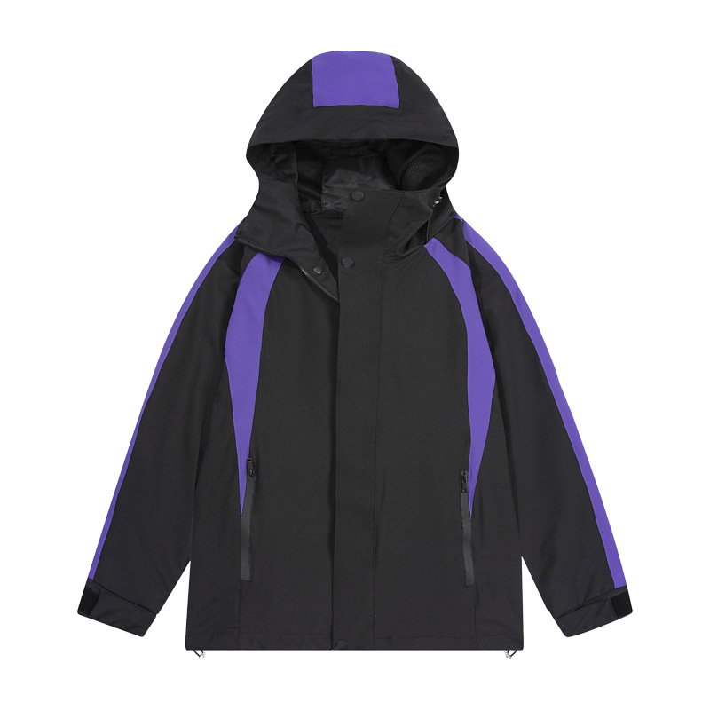 Three-in-one black and purple mink velvet lining for men and women