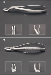 Lot de 10 pinces d'extraction de dents pour adultes et 7 pinces d'extraction de dents pour enfants outils chirurgicaux dentaires pour la dentisterie - Product Image 3