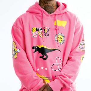 OEM personalizado de alta calidad de los hombres casuales pulóver CON CAPUCHA DE MODA Hip Hop estilo sudadera de lana con patrón sólido para el invierno - Product Image 2