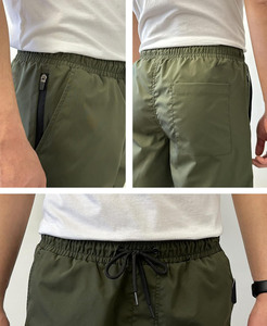 2024 New Style High Street Customized Design Canvas Knitted <b>Knee</b> Length Shorts <b>Elastic</b> Waist Closure Best Selling Wholesale - Product Image 5