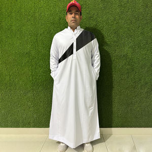 Thobe/Jubba islamique pour homme à manches longues, très tendance, haute qualité, best-seller, grandes tailles, automne, polyester/coton, uni, thermique - Product Image 1