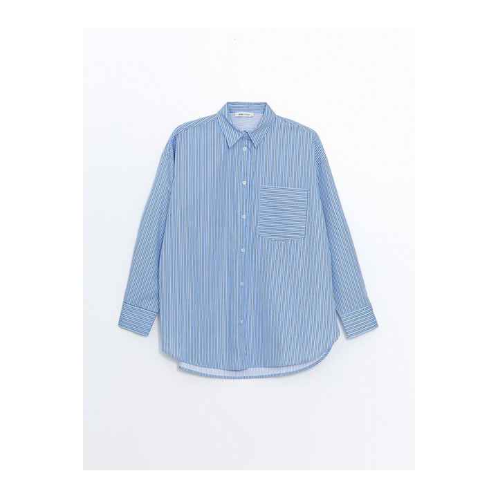 LCW Striped Oversize Poplin Women's Shirt