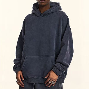 เสื้อฮู้ดสวมหัวผ้าฝ้ายสำหรับผู้ชาย, เสื้อฮู้ดฟอกสีกันแดด100% - Product Image 4