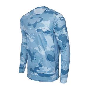 Venta al por mayor OEM diseño personalizado Upf50 Uv protección solar camisas de pesca de los hombres de poliéster de secado rápido de manga larga Camisetas de pesca - Product Image 1