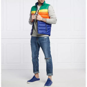 Chaqueta de invierno OEM para hombre estilo callejero cuello alto talla grande al aire libre cálido sin mangas Puffer brillante acolchado caliente invierno - Product Image 4