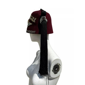 <b>Vintage</b> Shriners Fez <b>Hat</b> with Tassel & Rhinestones Freemasons Masonic <b>Hat</b> High Quality Custom Best Sale Hot Selling Fezz - Product Image 3