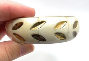 Pulsera de hueso vintage, Pulsera de latón y hueso, Pulsera de latón, Pulsera de mujer, Idea de regalo, Accesorio de mujer, Estilo bohemio J H - Product Image 5