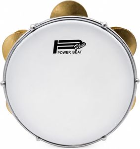 Gawharet El Fan 12" Professional Mother of Pearl Mazhar Frame <b>Drum</b> with Brass Cymbals MAZS15 - Product Image 4