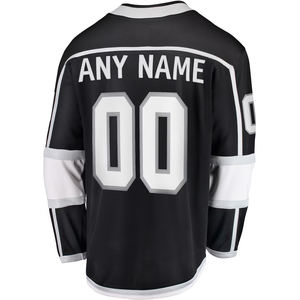 Black and <b>White</b> Custom Hockey Jersey for Men <b>Long</b> <b>Sleeve</b> Lightweight Patchwork Sportswear Comfortable Breathable Athletic - Product Image 3