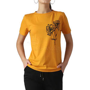 Camiseta de algodón y poliéster para mujer, precio razonable, camiseta más vendida, diseño personalizado, uso al aire libre, camiseta para mujer - Product Image 4