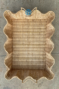 ชุดถาดหวายลายหยัก 3 ใบ รุ่นฮ็อต 2025 ถาดหวายธรรมชาติ สำหรับตกแต่ง ใส่ชา กาแฟ - Product Image 3