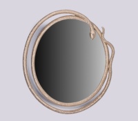 Serpentine or mur miroir luxe serpent Design cadre miroir pour moderne maison déco salon chambre
