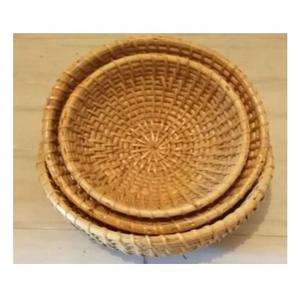 Vente en gros de plateaux de fruits naturels en rotin, ronds et traditionnels faits à la main, de différentes tailles, plateaux de service en rotin personnalisés, plateaux de décoration pour la maison - Product Image 6