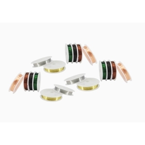 Lot de 18 rouleaux de fil de cuivre pour bijoux, 0,5 mm (calibre 24), 6 couleurs (3 par couleur), pour bracelets, boucles d'oreilles, composants de bijoux DIY - Product Image 1