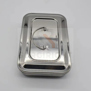 Plateau d'instrument médical panier boîte en acier certifié CE désinfection plateau de stérilisation chirurgicale couverture trous Surgiright - Product Image 4