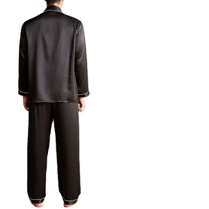 Novedades, Ropa Casual de Alta Calidad, Camisa Térmica Ligera de Satén, Pijama para Hombre, Conjunto de Dos Piezas, Ropa de Dormir, Traje de Noche, Corte Holgado - Product Image 6