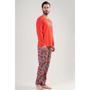 Conjunto de Pijama para Hombre CEPLI ERKEK P.SUPREM con Cuello Redondo y Manga Larga - Rojo - Rojo - Product Image 3