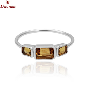 แหวนเงินแท้ 925 ประดับพลอยซิทรินธรรมชาติ ดีไซน์เรียบง่าย งานแฮนด์เมด คอลเลคชั่นที่ดีที่สุดสำหรับผู้หญิง เหมาะสำหรับงานแต่งงาน - Product Image 3