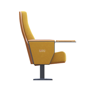 Chaise de théâtre mobile à dossier bas de qualité supérieure, design moderne en bois, tissu et polyéthylène pour églises, auditoriums, écoles et cinémas - Product Image 1