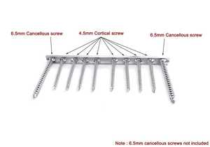 Placas estrechas DCP de 4,5mm con 50 tornillos corticales Instrumentos quirúrgicos ortopédicos veterinarios - Product Image 6