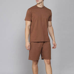 Venta al por mayor de verano para hombre conjunto de pantalones cortos de algodón polar de sudor conjuntos cortos 2025 pantalones cortos personalizados y Conjunto de camiseta para hombres - Product Image 6