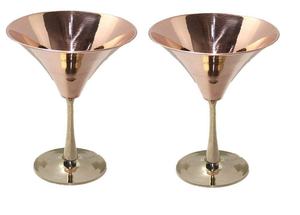 Gobelet à vin sous vide de luxe en gros avec long pied plaqué cuivre Saniya Handicraft pour bar, restaurant, usage domestique - Product Image 5