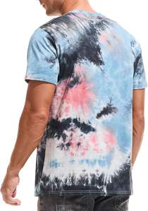 Custom Outerwear Blank Plain Graphic Cotton Stock Bulk <b>Tie</b> Dye Shirt Lightweight Sublimated Logo Printed Vintage T Shirt For Men - Product Image 2