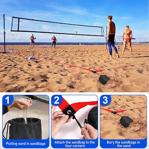Lignes de <span class=keywords><strong>volley</strong></span>-ball de plage accessoires d'entraînement en plein air Kit de marqueur de cour champ limite pour les sports de prairie de fête de plage - Product Image 5