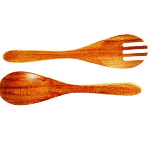 Accessoires d'articles de luxe : Ensemble de saladiers en acacia, écologiques, compatibles lave-vaisselle, ustensiles de cuisine pour la maison, fabriqués en Inde - Product Image 4