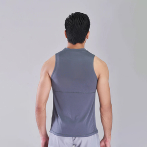 Camiseta sin mangas para hombre al por mayor, Camiseta de punto transpirable de algodón y poliéster, estampado informal para entrenamiento de gimnasio, talla XL, servicio OEM - Product Image 6