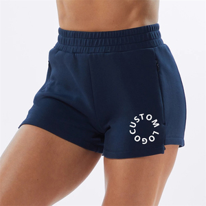 Moda recién llegados pantalón corto Deporte Mujer Color puro terciopelo plisado cintura elástica Sexy gimnasio pantalones cortos mujeres Casual Fitness Pantalones - Product Image 6