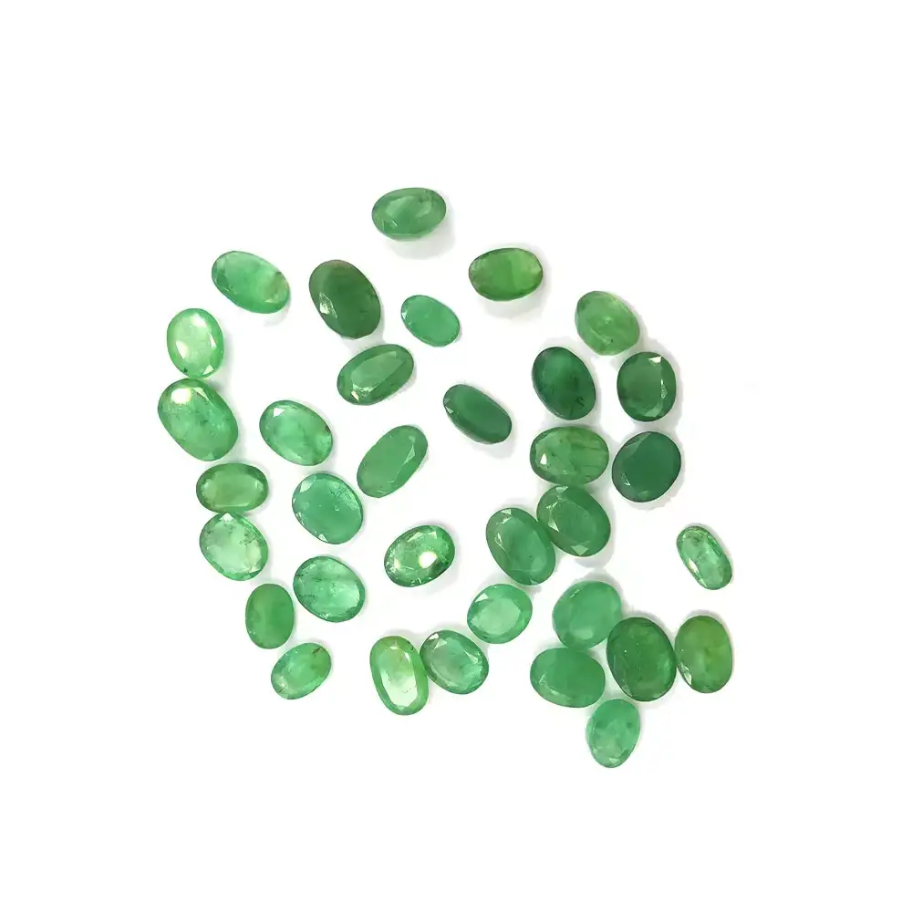 La migliore vendita di ovali di smeraldo brasiliano sfaccettato gemma gioielli personalizzati che fanno una decorazione