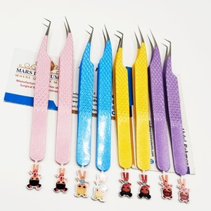 Pinzas para Extensión de Pestañas, Pinzas Japonesas de Acero Inoxidable, Rectas y Curvas de 45 y 90 Grados, Pinzas para Pestañas Bratz Girls - Product Image 3