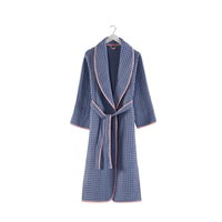 100% coton gaufré châle col peignoir pour hommes femmes absorbant coton turc unisexe Spa hôtel Robe confortable confortable Loungewea