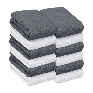 2024 Grey Embroidered 30*30cm Coral Velvet Small <b>Hand</b> <b>Towel</b> Microfiber Washcloth Absorbent Cleaning Rags Home Kitchen Golf <b>Towel</b> - Product Image 2