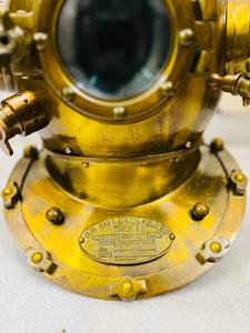 Casco de Buceo Antiguo de Latón Marrón Vintage, Pieza Decorativa |   Casco de Buceo Náutico Antiguo para Aguas Profundas - Product Image 4