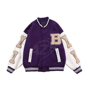 Chaqueta Letterman de Invierno Personalizada para Hombre, de Alta Calidad, Material Duradero, Mezcla de Algodón y Lana, Secado Rápido, Transpirable - Product Image 1