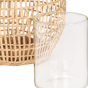 Nouveau design lanterne en jonc de mer vintage avec bougeoir pour la décoration intérieure lanterne en jonc de mer bon marché vente en gros du Vietnam - Product Image 4