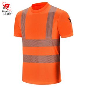 Hi Vis Safety <b>Yellow</b> Construction Work Shirt High Visibility Waterproof Cotton and Polyester Workwear with Customizable Logo - Product Image 6