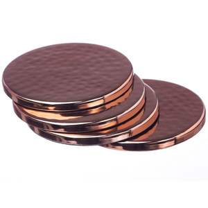 Posavasos de cobre hecho a mano, diseño martillado hecho de cobre puro con mesa decorativa de forma redonda, venta directa de fábrica - Product Image 6