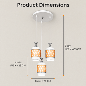 Three <b>Light</b> Modern Iron <b>Chandelier</b> With Adjustable Height E27 Bulbs For Dining Room Kitchen Island Living Room And Cafe - Product Image 3