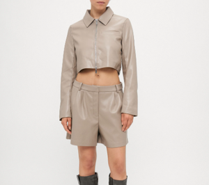 Nueva chaqueta de cuero de moda para mujer, prendas de vestir exteriores de invierno para mujer, chaquetas de cuero para mujer, venta al por mayor, chaqueta de cuero personalizada para mujer - Product Image 3