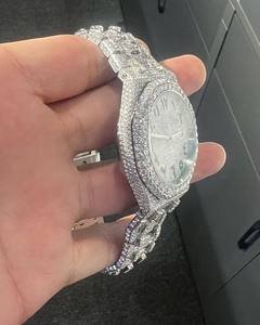 Hip Hop VVS Moissanite Sport Luxury Iced Out Diamond Automatic Mechanical Custom Logo Metal <b>Watches</b> for <b>Men</b> - Product Image 4