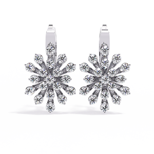 ต่างหูทองคำ 18K ประดับเพชรแล็บโกรว์ คุณภาพพรีเมียม - Product Image 1