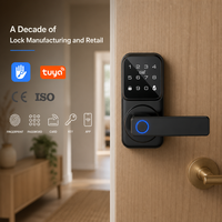Serrure de porte intelligente avec clavier, empreinte digitale, mot de passe, carte, verrouillage automatique, sans clé, pour maison, porte en bois ou en acier