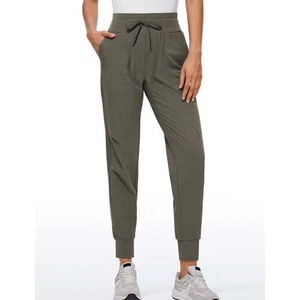 Pantalon décontracté pour femme, coupe droite, taille mi-haute, couleur unie, écologique, séchage rapide, haute qualité, services OEM - Product Image 3