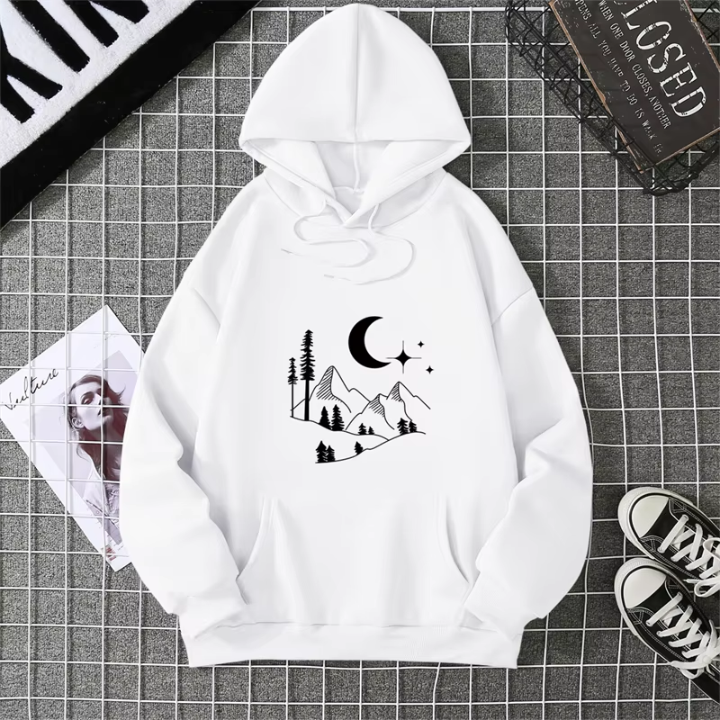 White On Trend Sweatshirts Printed Sweatshirt Korean Sweatshirts
